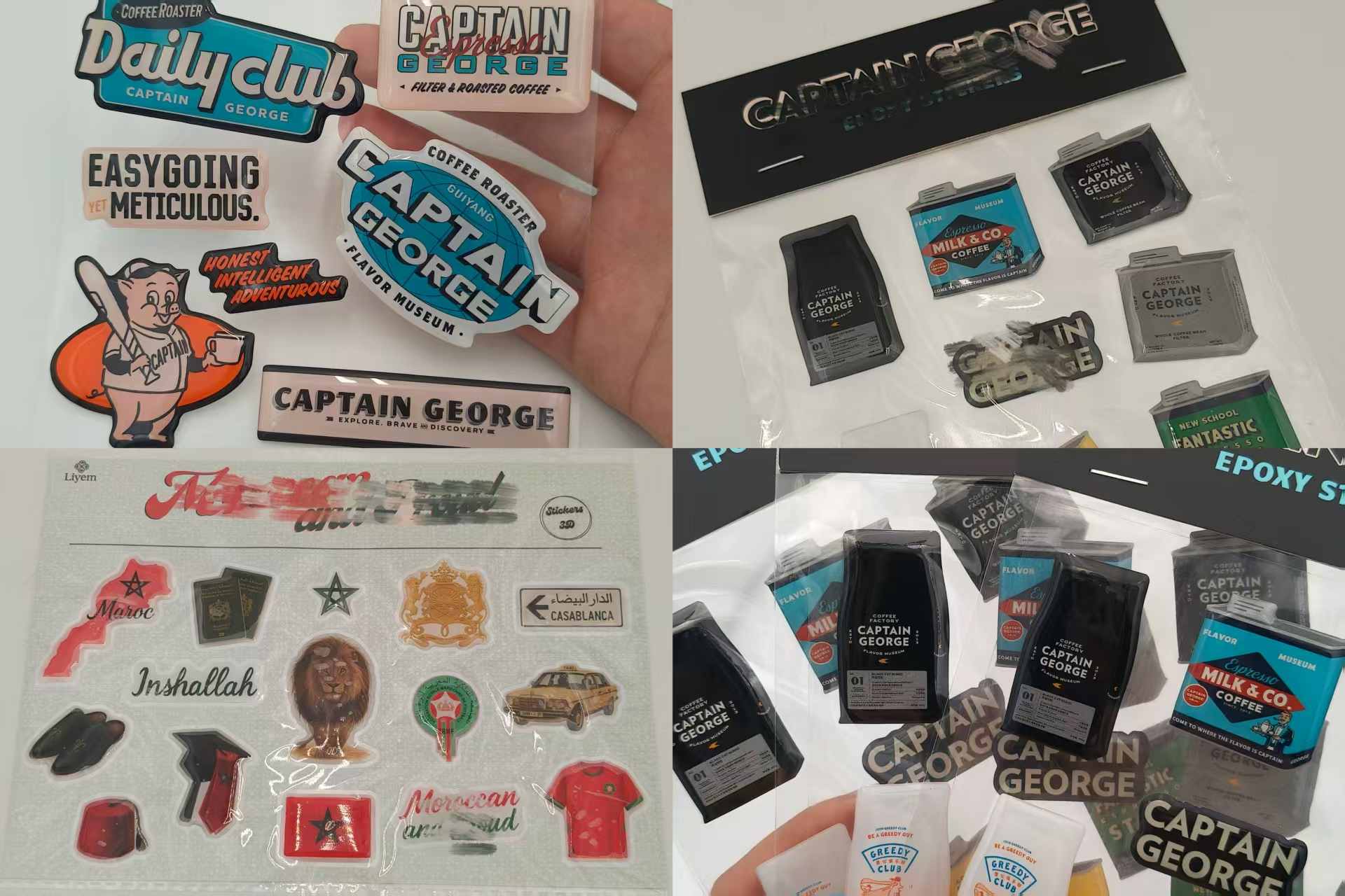 Jojo Pack စိတ်ကြိုက် epoxy စတစ်ကာများ