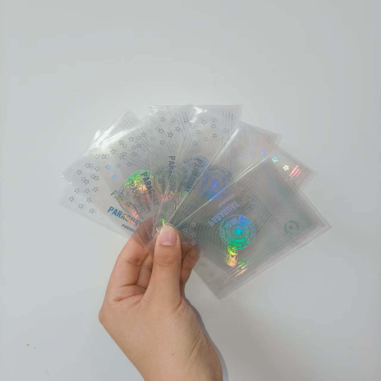 Transparent Hologram ကဒ်စတစ်ကာများ